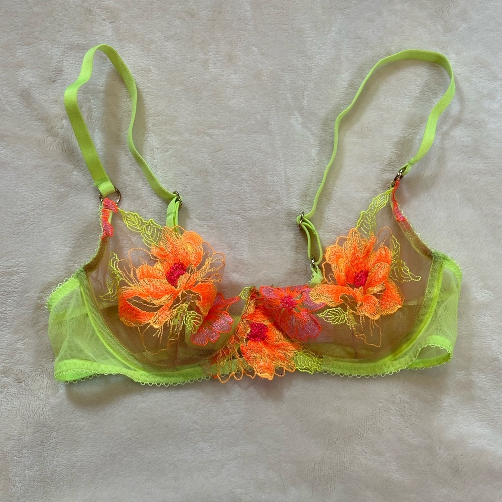 Honey Birdette Christine Yellow Bra 34B